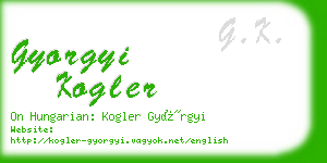 gyorgyi kogler business card